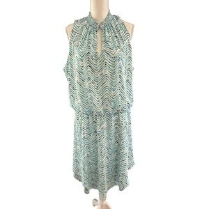 White House Black Market Aqua Halter Dress